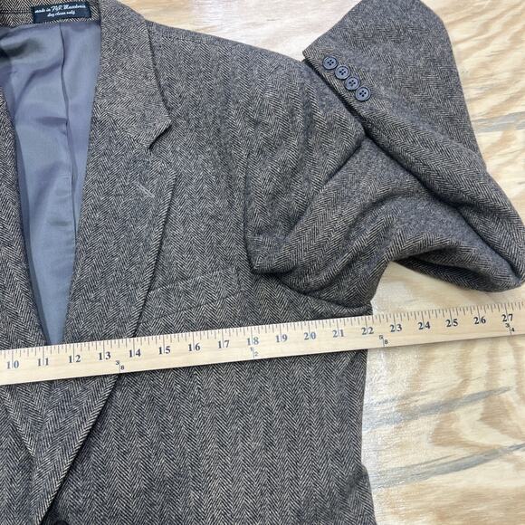 Chereskin Sport Coat Blazer Jacket Mens 42R Brown Herringbone Camel Hair Blend - Picture 13 of 16